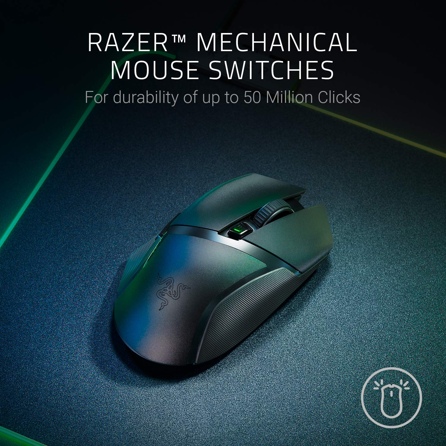 Ratón gaming - Razer Basilisk X Hyperspeed, inalámbrico, 16000 ppp, Sensor óptico Razer™ 5G, Negro