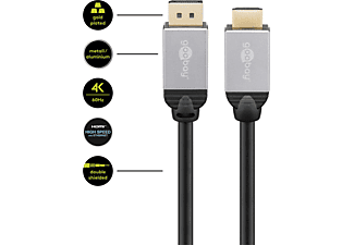 GOOBAY Premium : DisplayPort auf HDMI , Kabel, 5 m