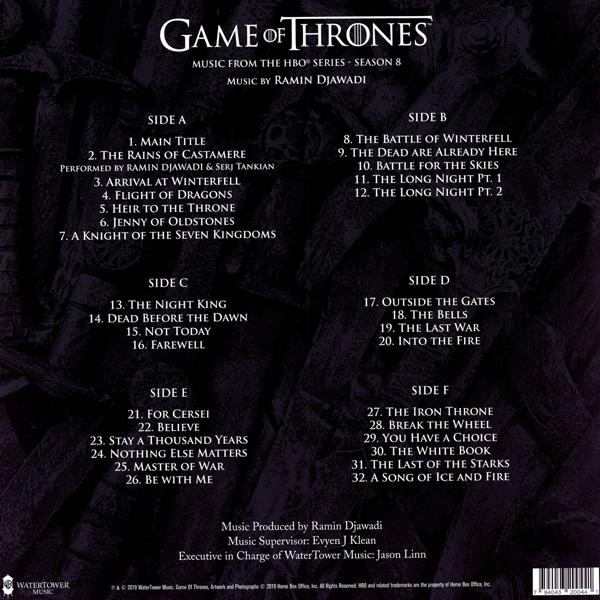 Ramin Djawadi - Game Of Thrones:Season 8(Music from the HBO Series  - (Vinyl)