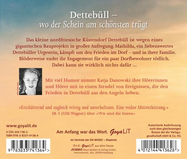 Ein Buchumschlag mit Text auf Deutsch. Es hat ein Bild vom Gesicht einer Frau.