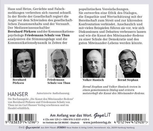 Buchcover mit Text, Porträts und einem Barcode.