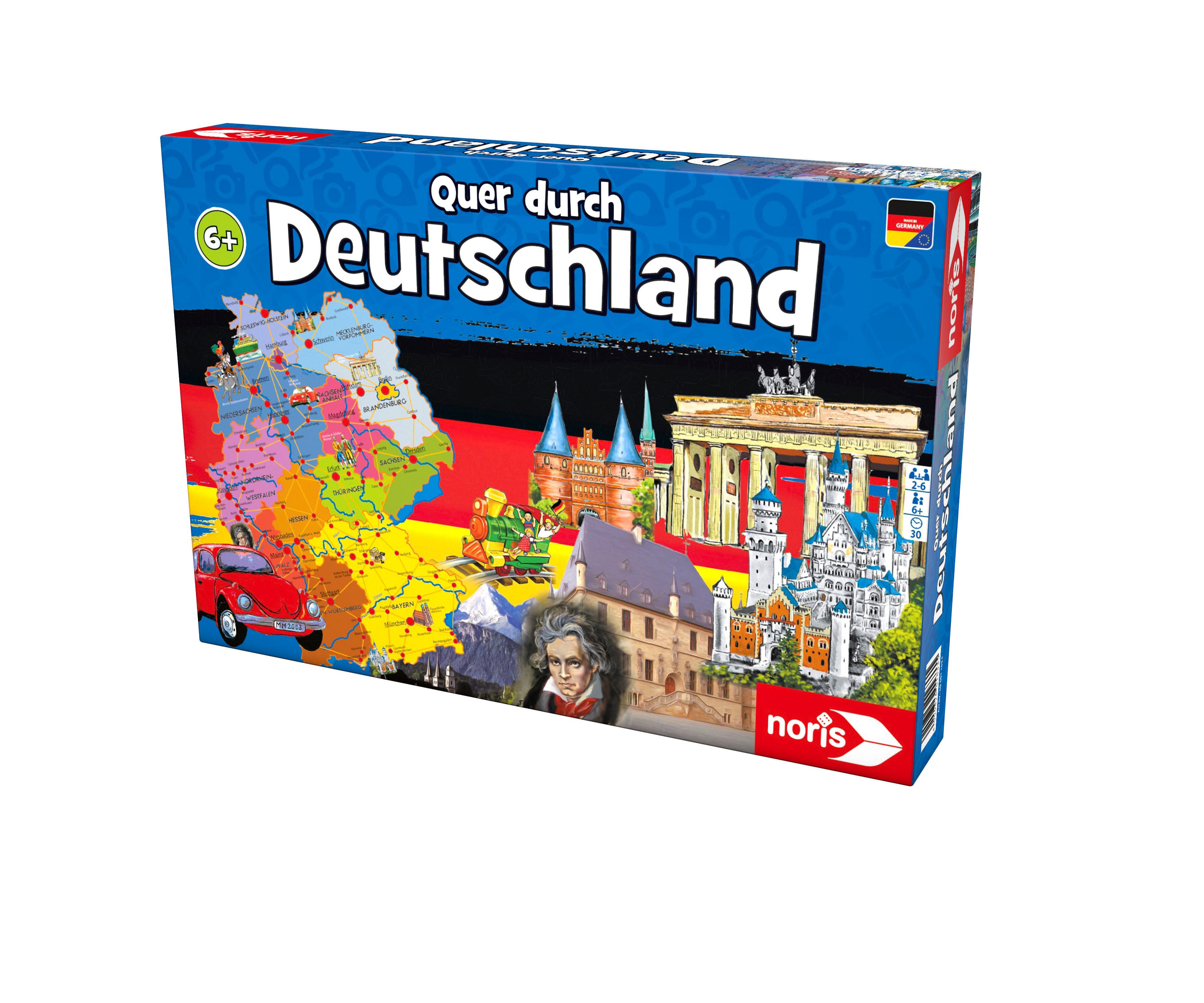 NORIS Quer durch Deutschland Lernspiel Mehrfarbig