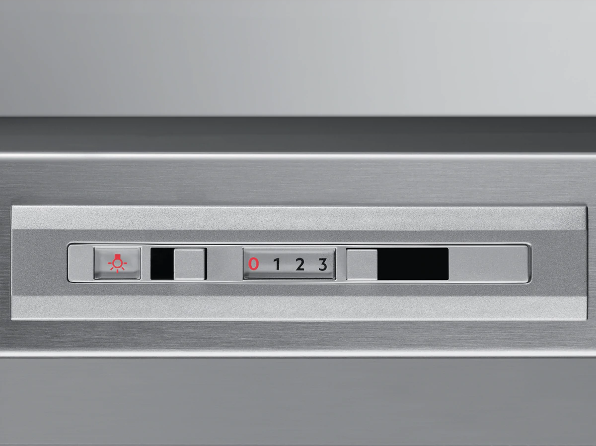 A control panel with light and fan indicators, and numbers.