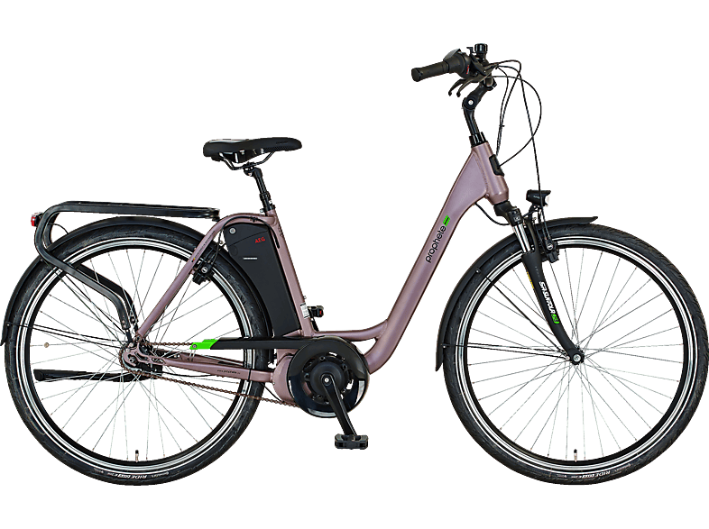 PROPHETE GENIESSER 20.EMC.10 Citybike (Laufradgröße: 28 Zoll, Rahmenhöhe: 49 cm, Damen-Rad, 417.5 Wh, Grau)