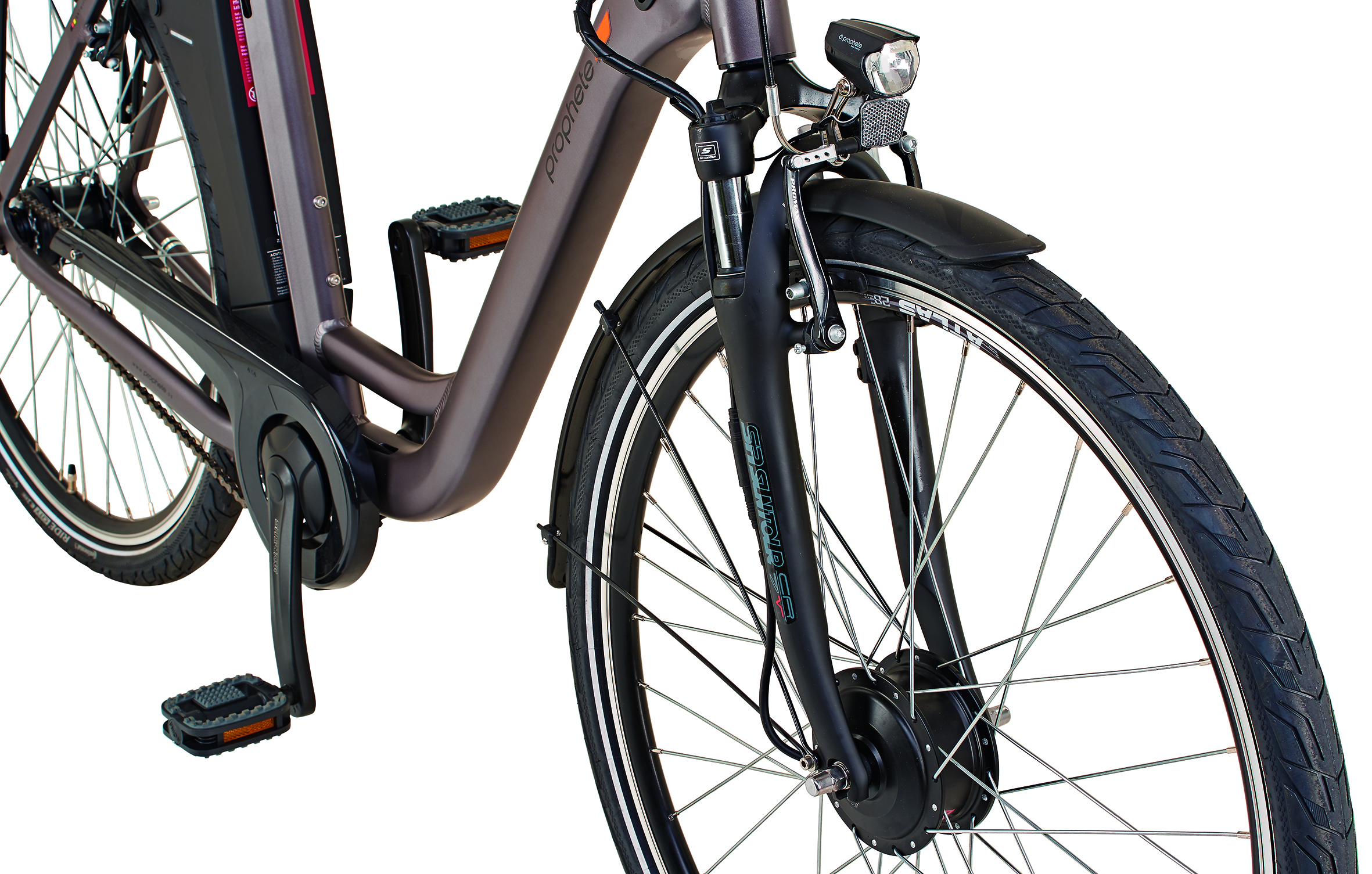PROPHETE GENIESSER 20.EMC.30 Citybike (Laufradgröße: 28 Zoll, Rahmenhöhe: 49 cm, Damen-Rad, 417.5 Wh, Grau)