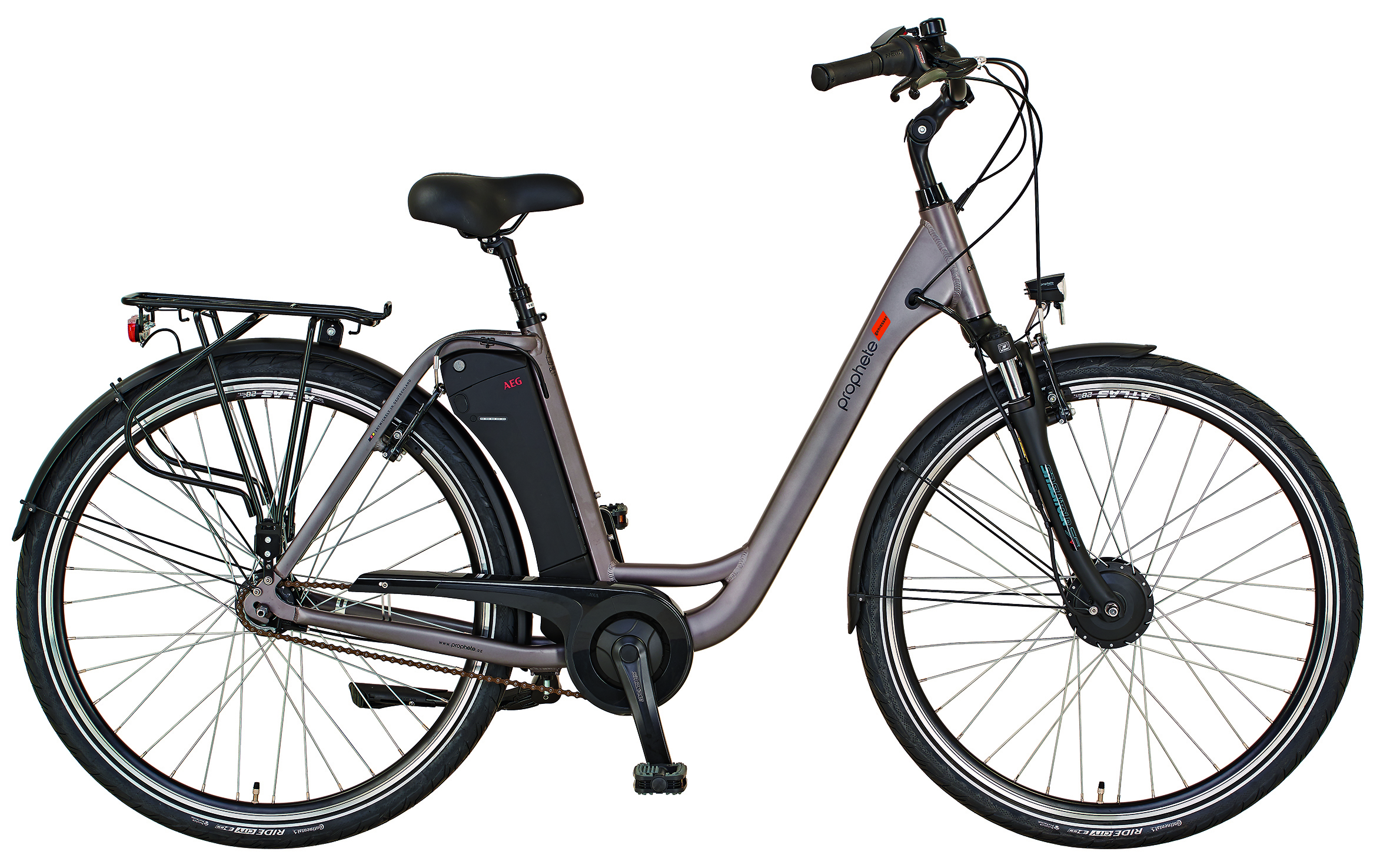 PROPHETE GENIESSER 20.EMC.30 Citybike (Laufradgröße: 28 Zoll, Rahmenhöhe: 49 cm, Damen-Rad, 417.5 Wh, Grau)