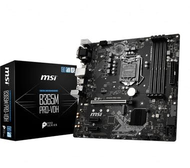 Placa base - MSI, B365M PRO-VDH (911-7C39-001), ATX, Intel B365, LGA 1151 (Zócalo H4), Negro