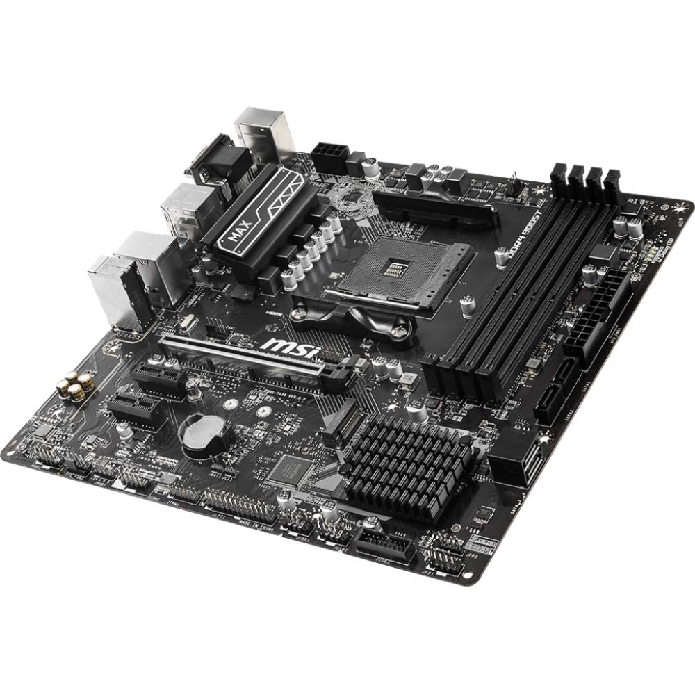 Placa base - MSI, B450M PRO-VDH MAX, Micro ATX, - AMD® B450 chipset, Zócalo AM4, Negro