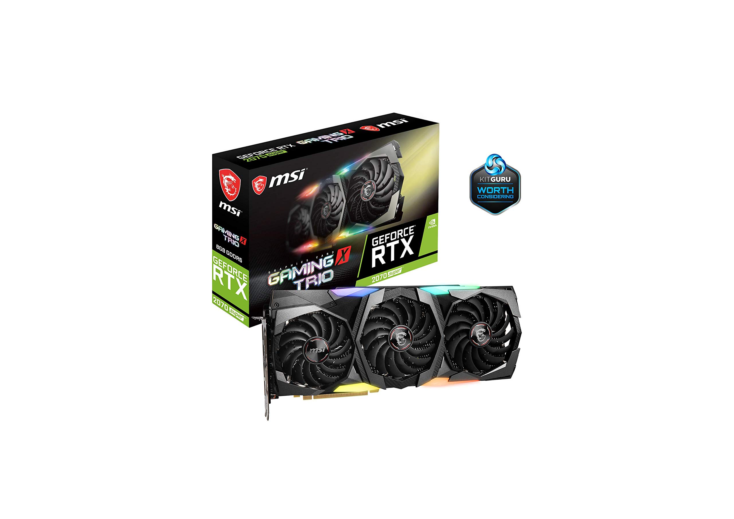 Tarjeta gráfica - MSI, V372-257R, GDDR6, PCI Express x16 3.0, 1800 MHz, Negro
