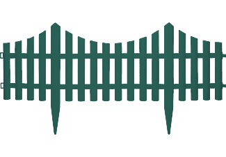 GARDEN OF EDEN 11468K Virágágyás szegély / kerítés, 60 x 23 cm, zöld
