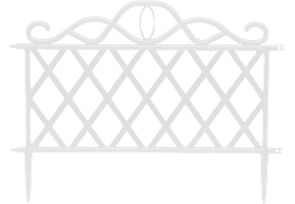 GARDEN OF EDEN 11468L Virágágyás szegély / kerítés, 45 x 35 cm, fehér