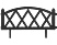 GARDEN OF EDEN 11474A Virágágyás szegély / kerítés, 60 x 24 cm, fekete