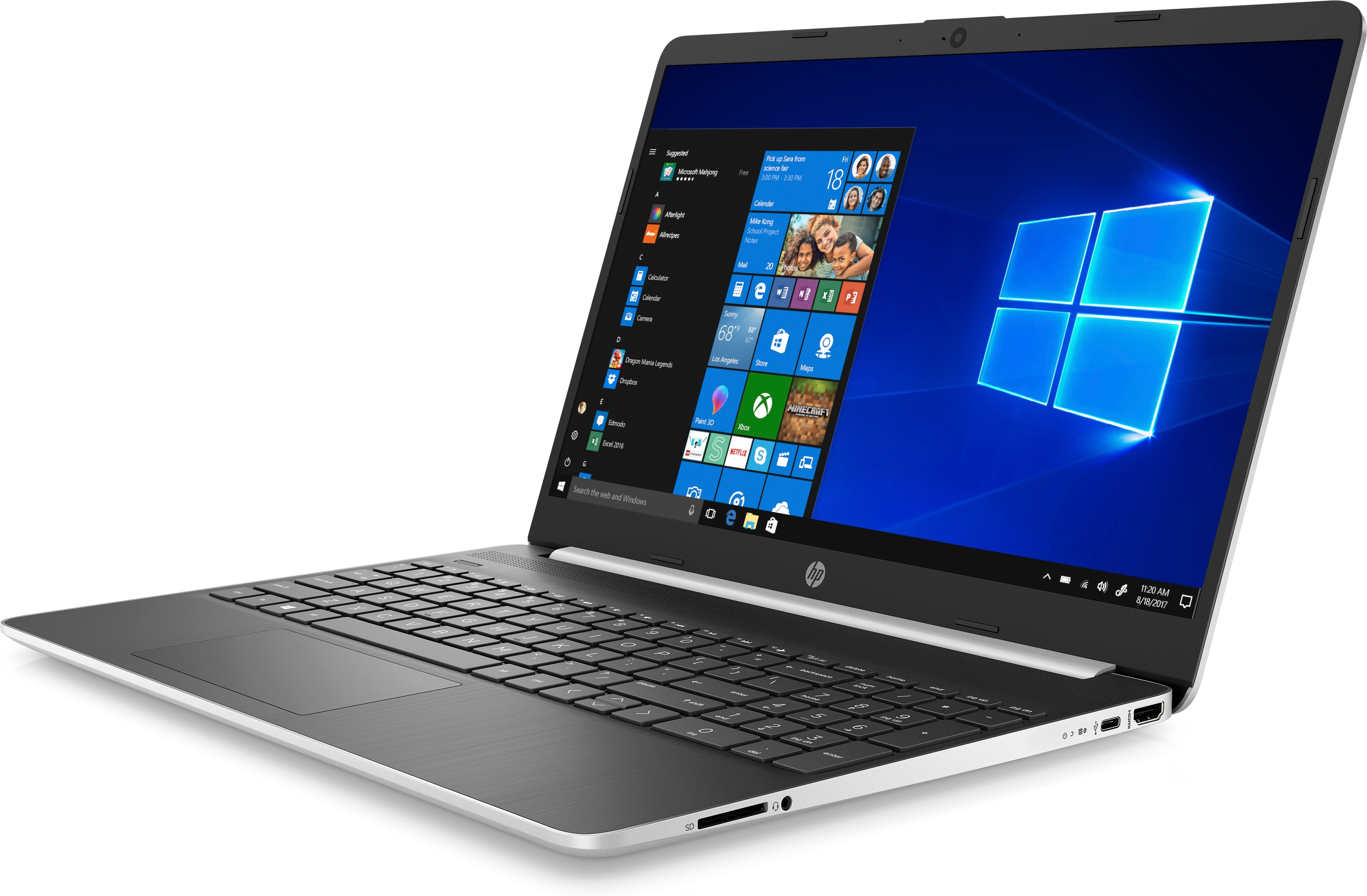HP 15s-fq0310ng - 15,6 Zoll - Intel® Core™ i3 i3-7020U - 8 GB - 256 GB - Intel® HD 620 - Windows 10 Home S-Modus (32 Bit)