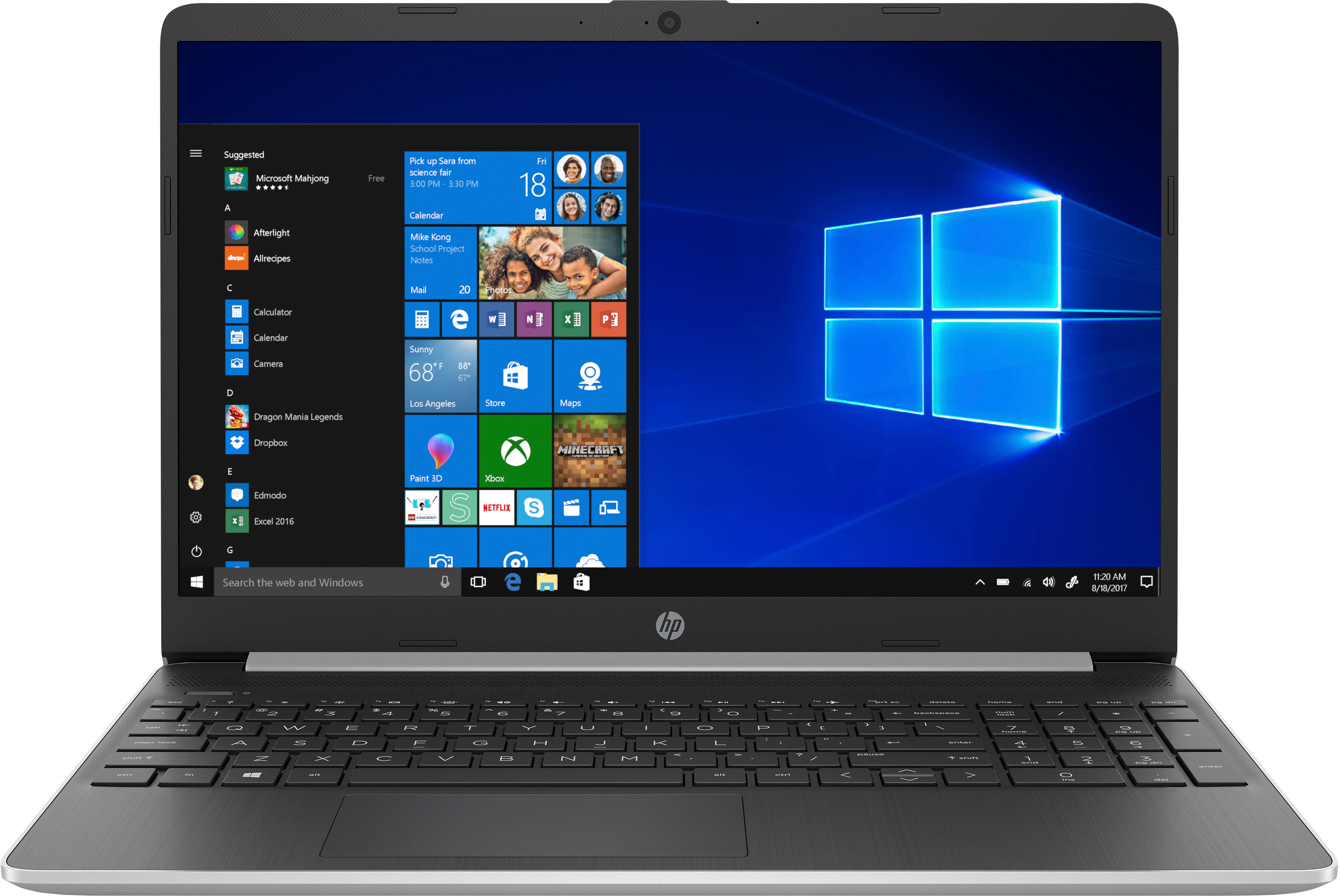 HP 15s-fq0310ng - 15,6 Zoll - Intel® Core™ i3 i3-7020U - 8 GB - 256 GB - Intel® HD 620 - Windows 10 Home S-Modus (32 Bit)