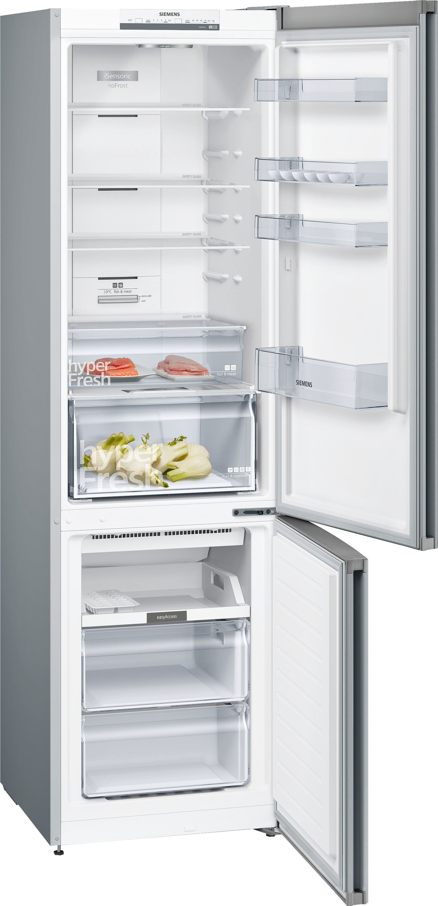 SIEMENS KG39N2LEA IQ300 Kühlgefrierkombination (E, 400 l, 2030 mm hoch, inox-look)