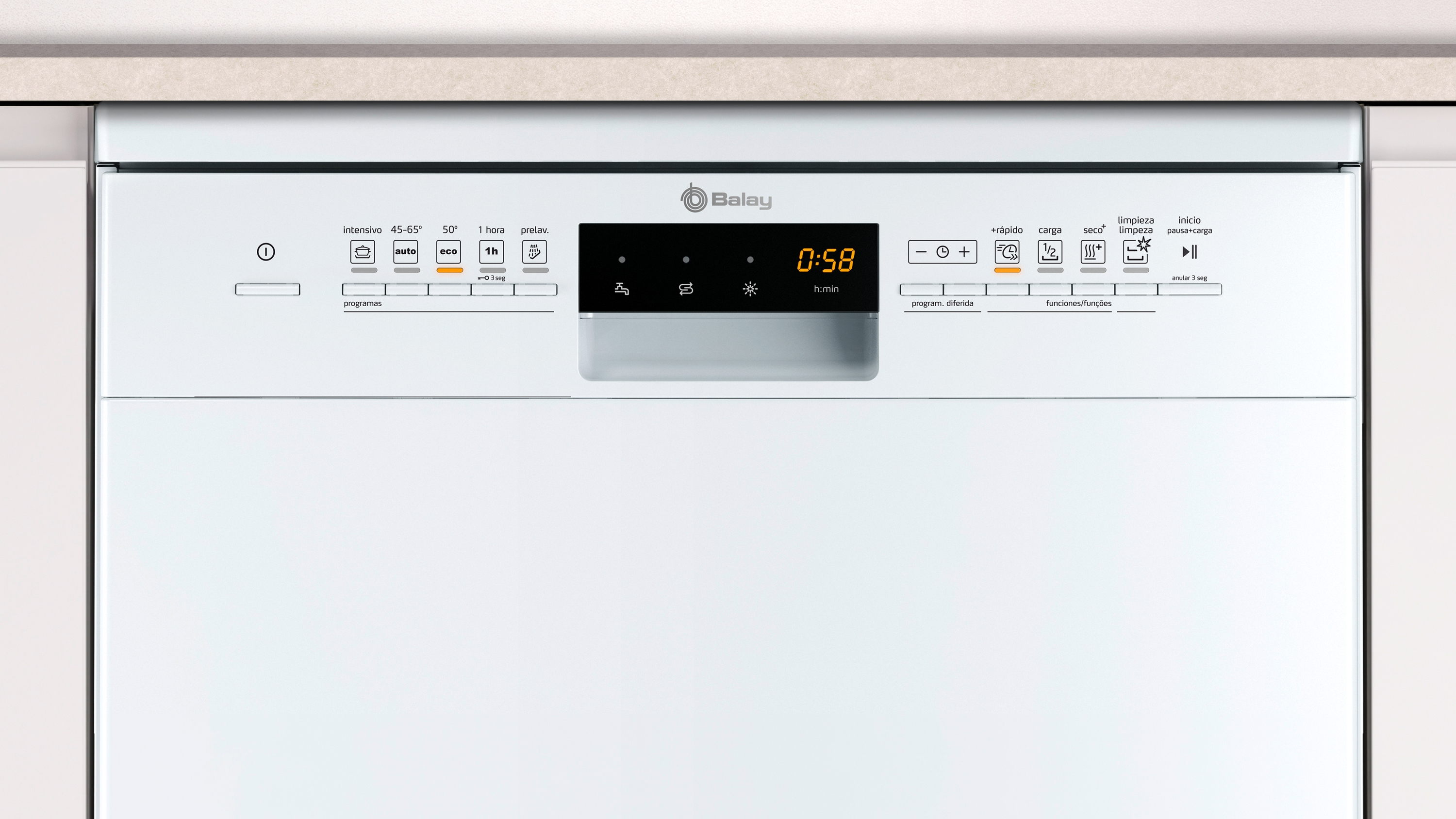 Lavavajillas - Balay 3VS778BA, 2400 W, 50; 60 Hz,  Blanco