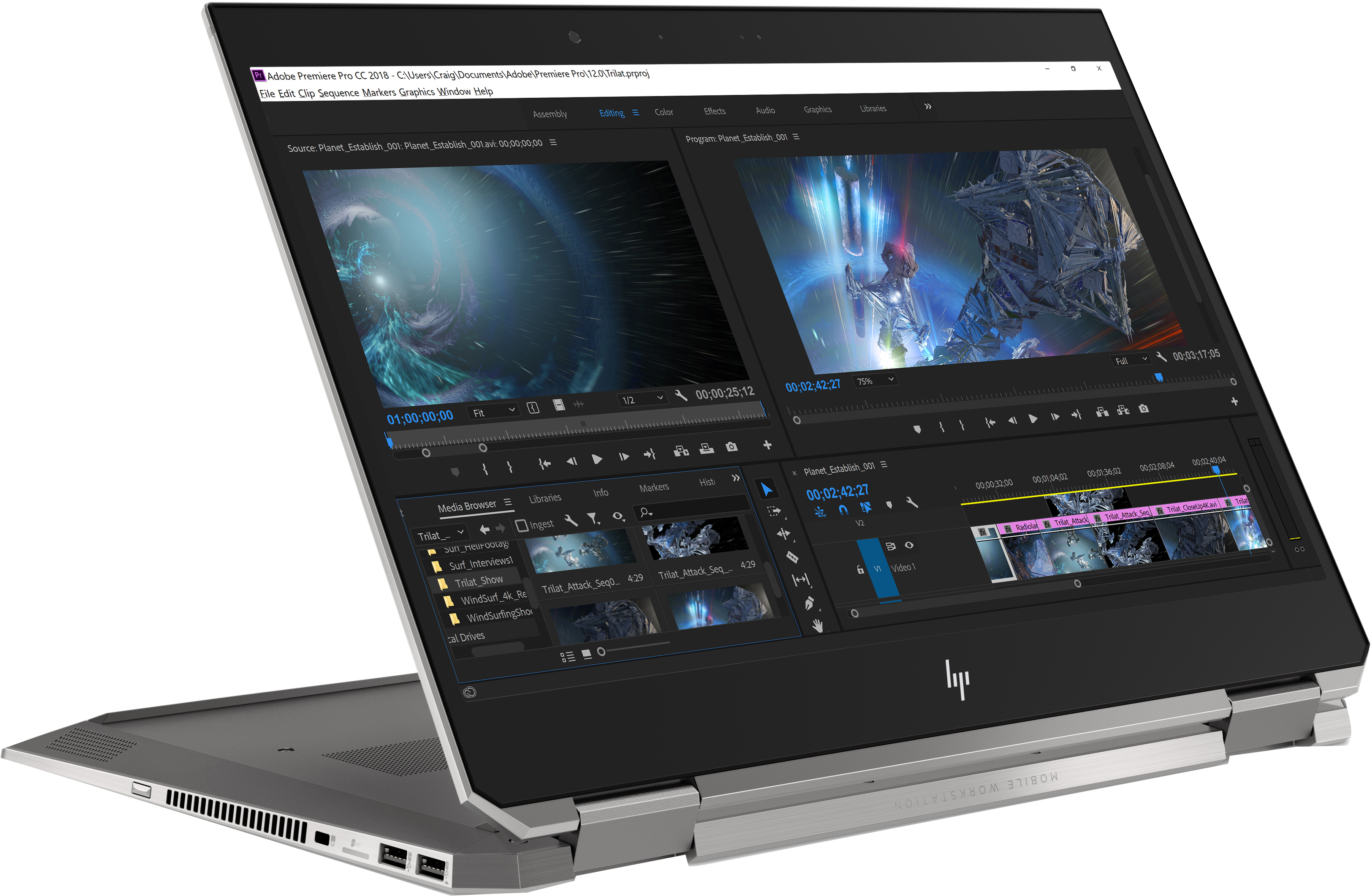 HP - B2B ZBook Studio x360 G5 - 15,6 Zoll - Intel® Core™ i7 i7-8750H - 16 GB - 512 GB