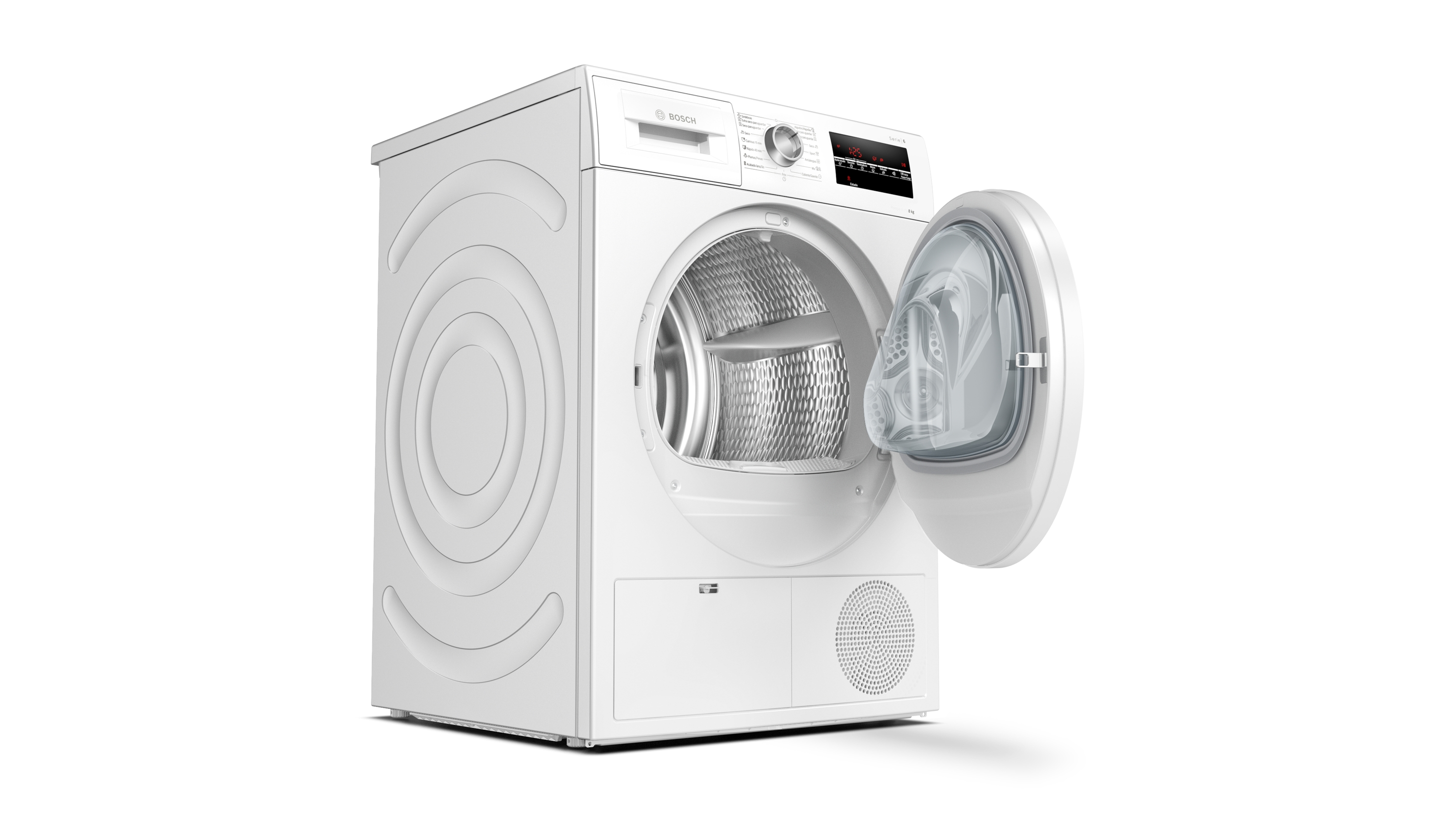 Secadora - Bosch WTG86260ES, 8 kg, Independiente, Blanco