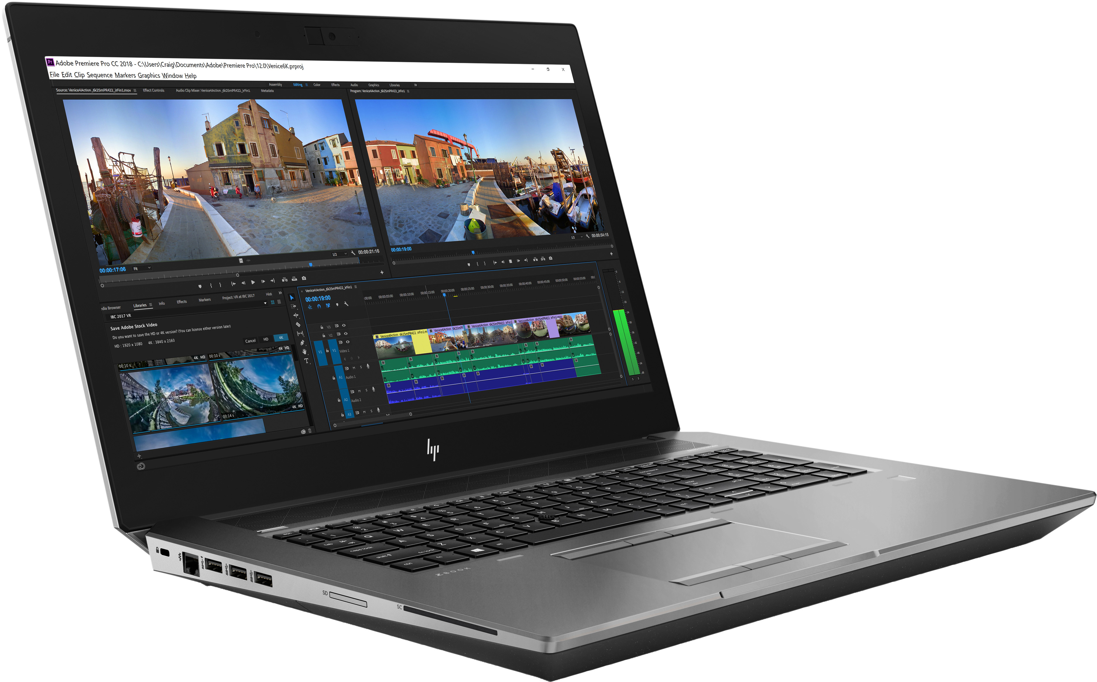 HP - B2B ZBook 17 G5 - 17,3 Zoll - Intel® Core™ i7 i7-8850H - 16 GB - 256 GB