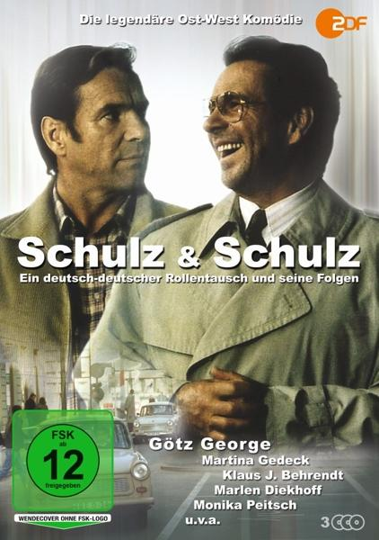 DVD-Cover mit zwei Männern in Mänteln. Der Titel lautet 'Schulz & Schulz'. Deutscher Text.