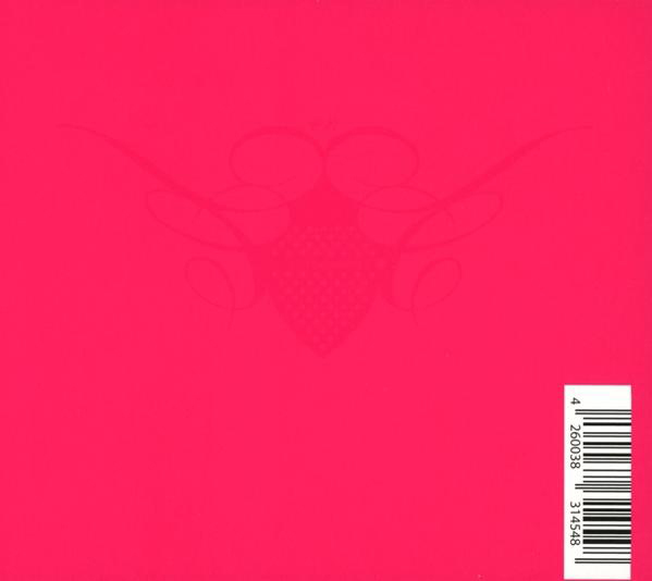 Ein rosafarbener Hintergrund mit einem Design und einem Barcode.