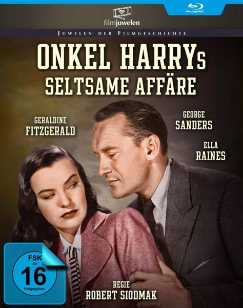Blu-ray-Cover: Filmplakat mit Paar. Titel 'Onkel Harrys Seltsame Affäre'.