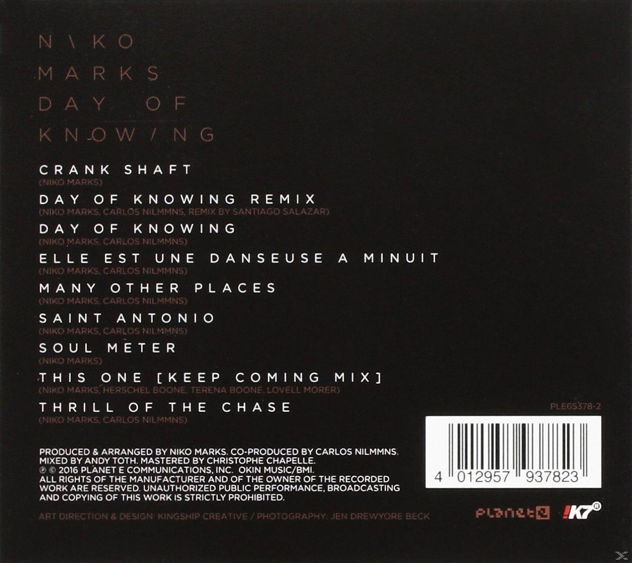 Niko Marks - Day Of Knowing  - (CD)