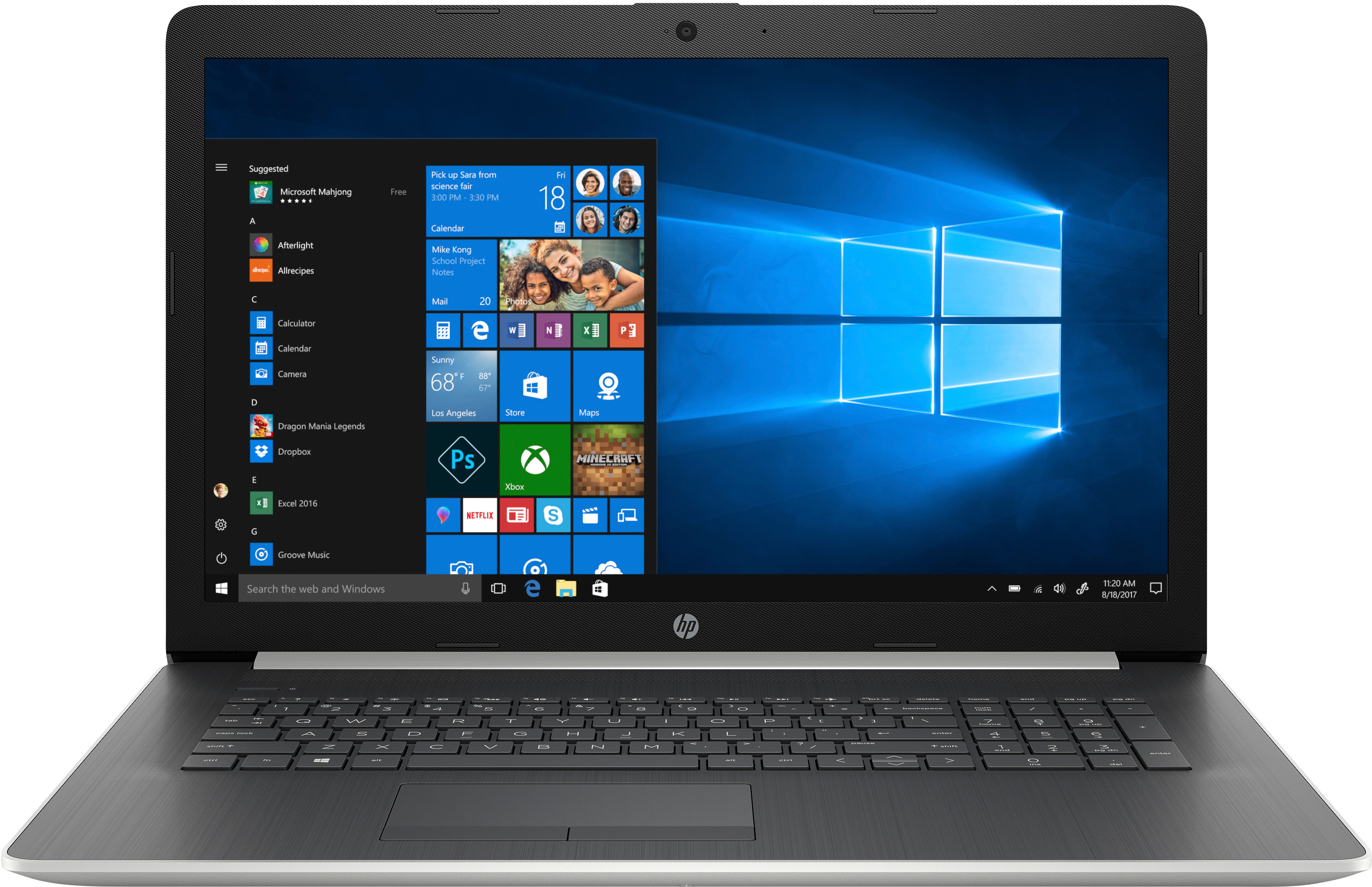 HP 17-by1316ng - 17,3 Zoll - Intel® Core™ i7 i7-8565U - 8 GB - 256 GB - AMD Radeon™ Onboard Graphics - Windows 10 Home (64 Bit)