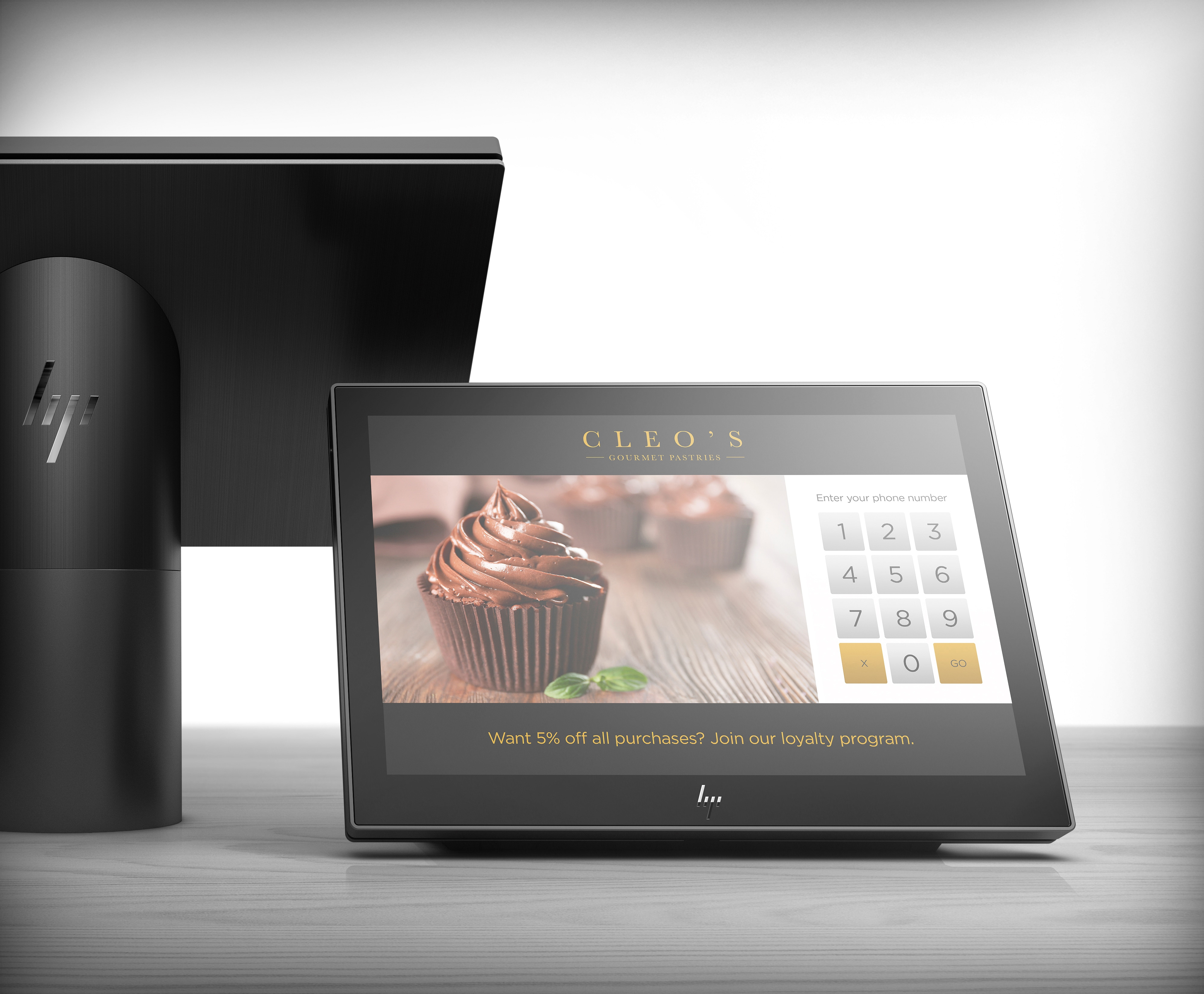 HP - B2B ElitePOS G1 Retail-System, Modell 141 - Celeron® 3965U - 4 GB - 128 GB