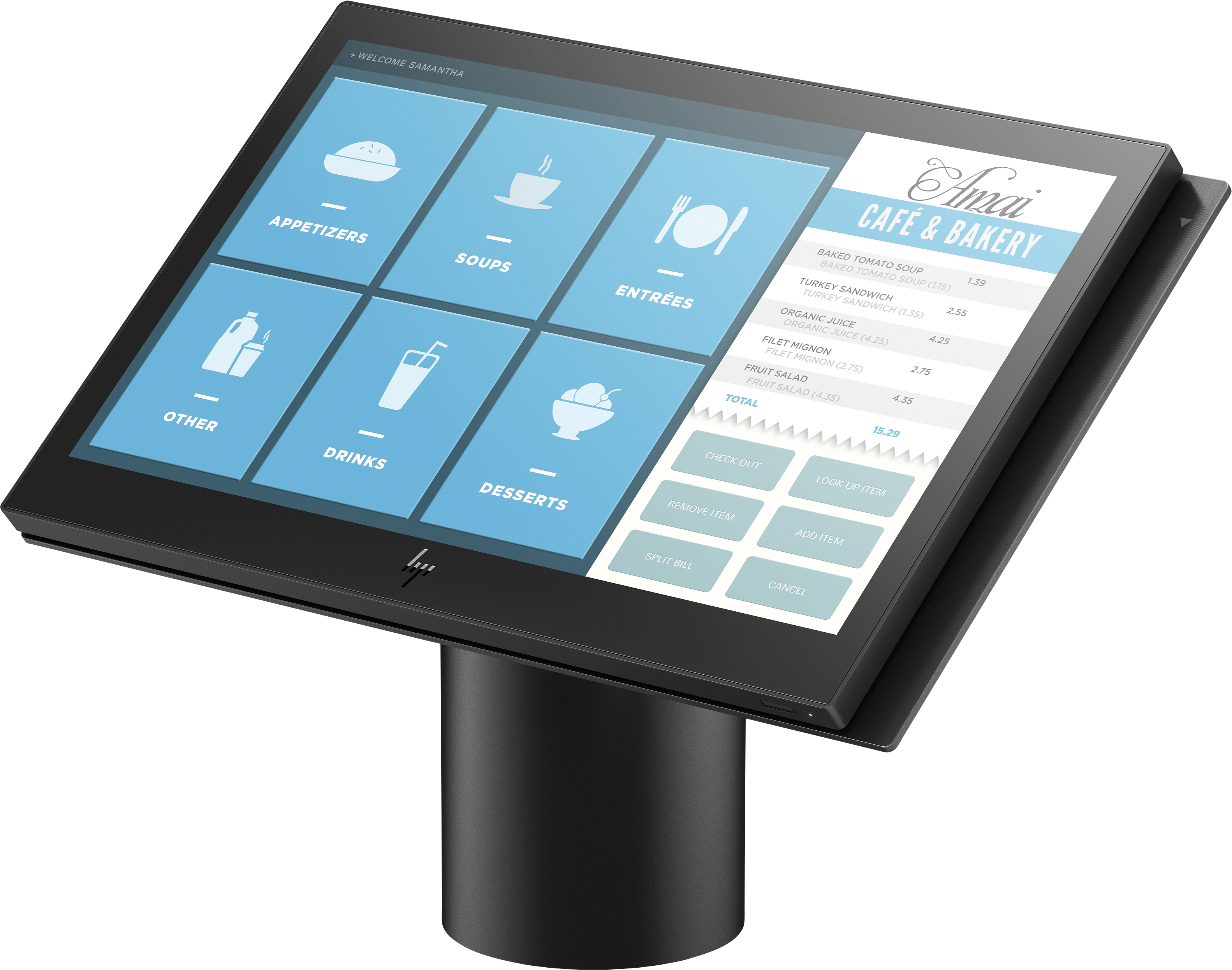 HP - B2B ElitePOS G1 Retail-System, Modell 141 - Celeron® 3965U - 4 GB - 128 GB