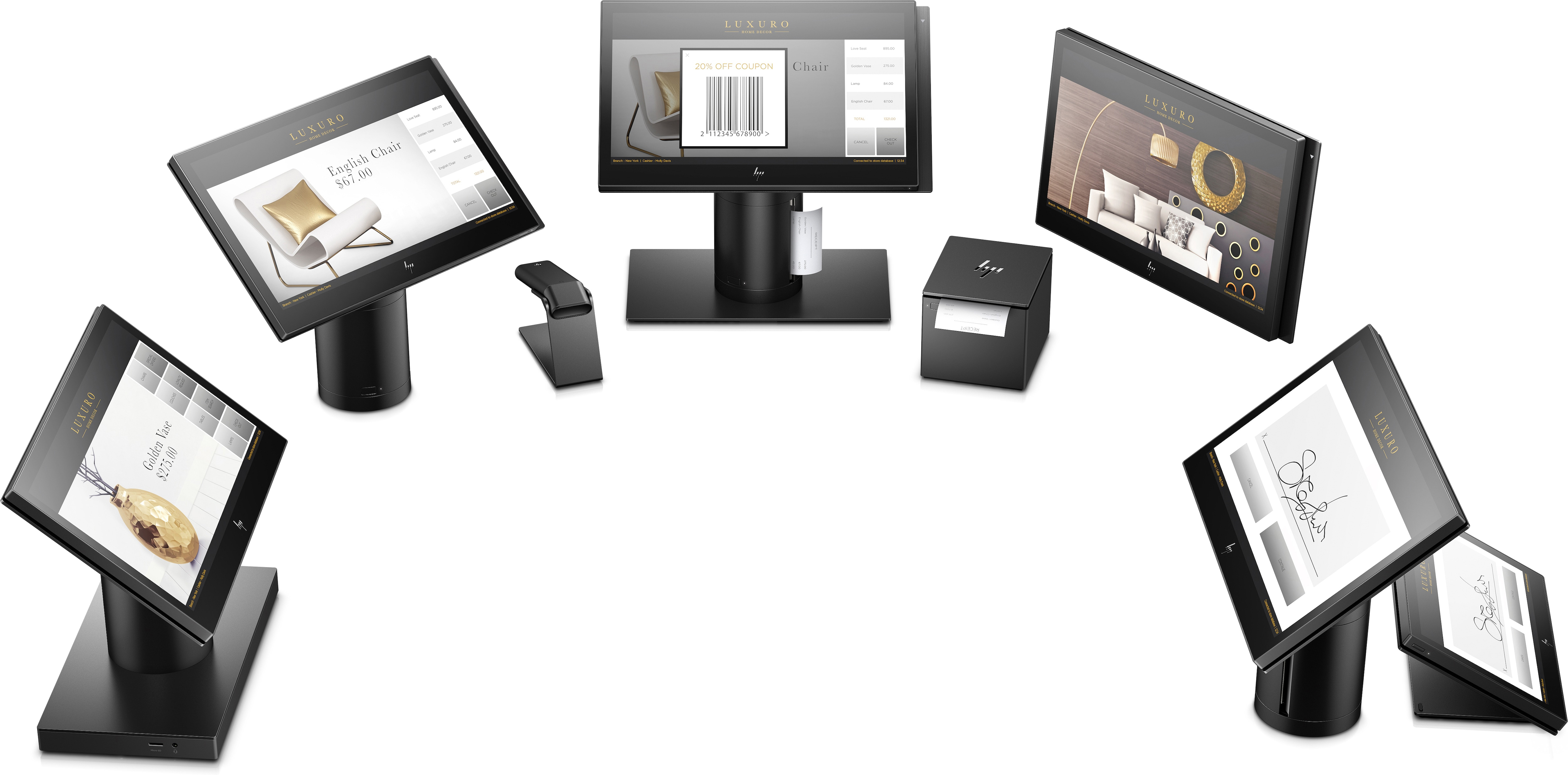 HP - B2B ElitePOS G1 Retail-System, Modell 141 - Celeron® 3965U - 4 GB - 128 GB