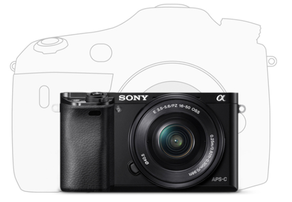 SONY Alpha 6000 (ILCE-6000L) Systemkamera mit Objektiv 16-50 mm, 7,6 cm Display, WLAN