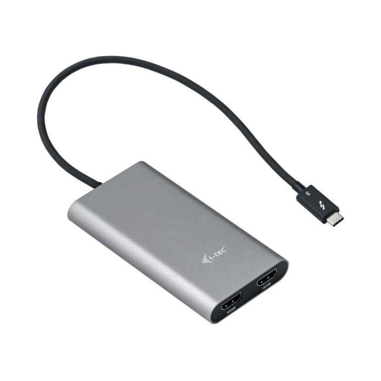 I-TEC TB3DUAL4KHDMI Adapter, Silber