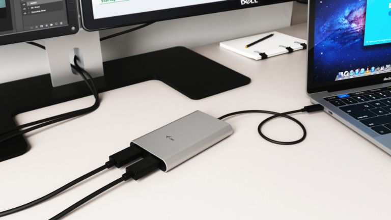 I-TEC TB3DUAL4KHDMI Adapter, Silber