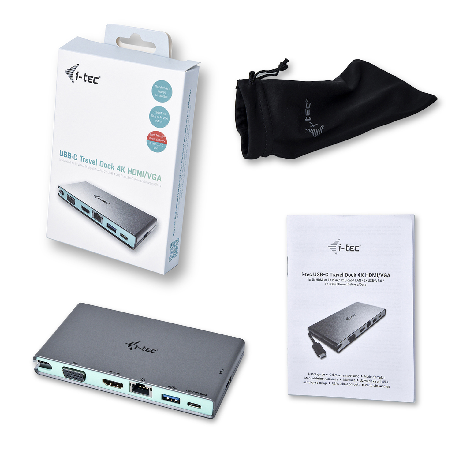 I-TEC C31TRAVELDOCKPD Dockingstation, Grau
