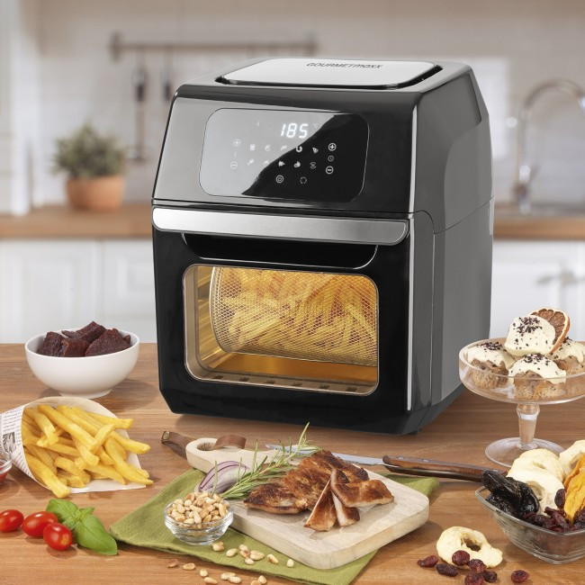 GOURMETMAXX 4782 Heißluftfritteuse (12 l, 1800 Watt, Schwarz)