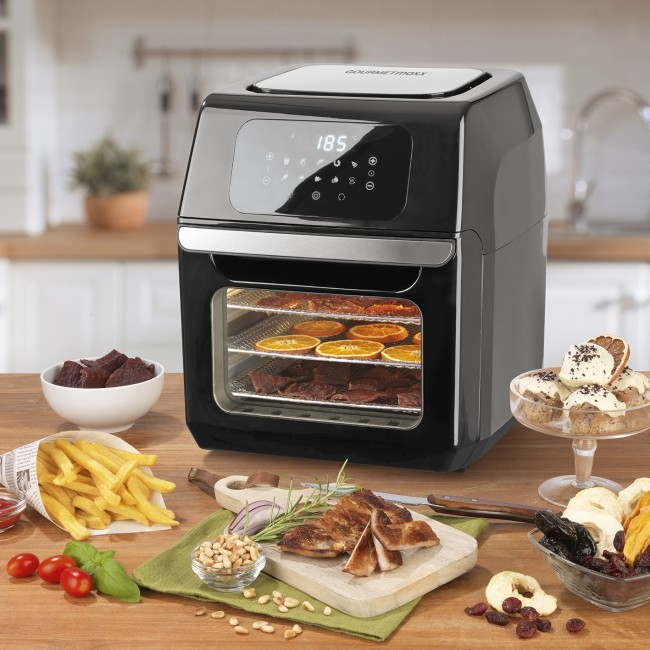 GOURMETMAXX 4782 Heißluftfritteuse (12 l, 1800 Watt, Schwarz)