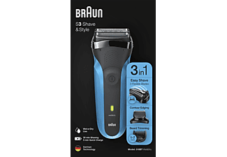 BRAUN 3 Serisi 310BT Blu 3in1 Islak&Kuru Kullanım Tıraş Makinesi ve Sakal Şekillendirici Mavi/Siyah_8