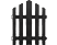 GARDEN OF EDEN 11475A Virágágyás szegély / kerítés, 30 x 36 cm, fekete