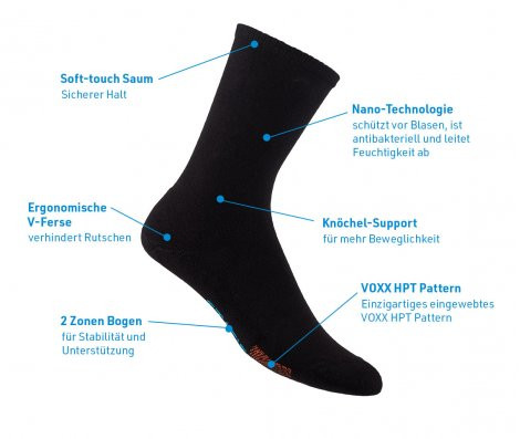 MEDIA SHOP Neuro Socks Wellness in Schwarz, Größe M