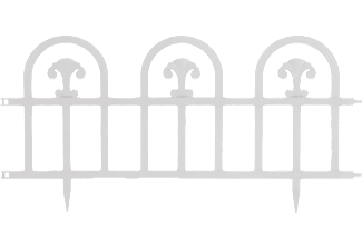 GARDEN OF EDEN 11476A Virágágyás szegély / kerítés, 60 x 30, fehér