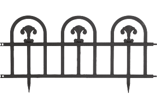 GARDEN OF EDEN 11476B Virágágyás szegély / kerítés, 60 x 30, fekete