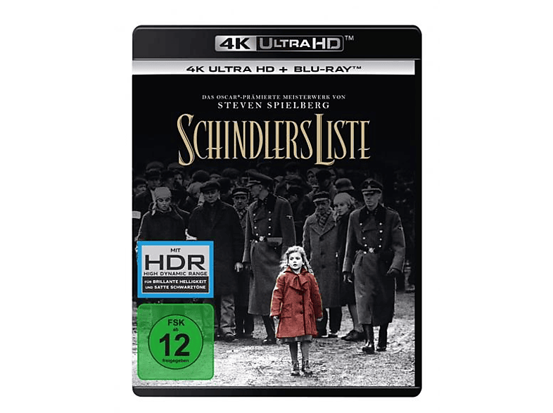 Schindlers Liste 4K Ultra HD Blu-ray + Blu-ray (FSK: 12)