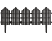 GARDEN OF EDEN 11479B Virágágyás szegély / kerítés, 56 x 20 cm, fekete