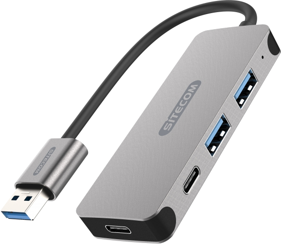 SITECOM Hub USB-A à USB-A + USB-C Gris (CN-399)