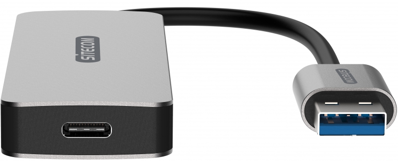 SITECOM Hub USB-A à USB-A + USB-C Gris (CN-399)