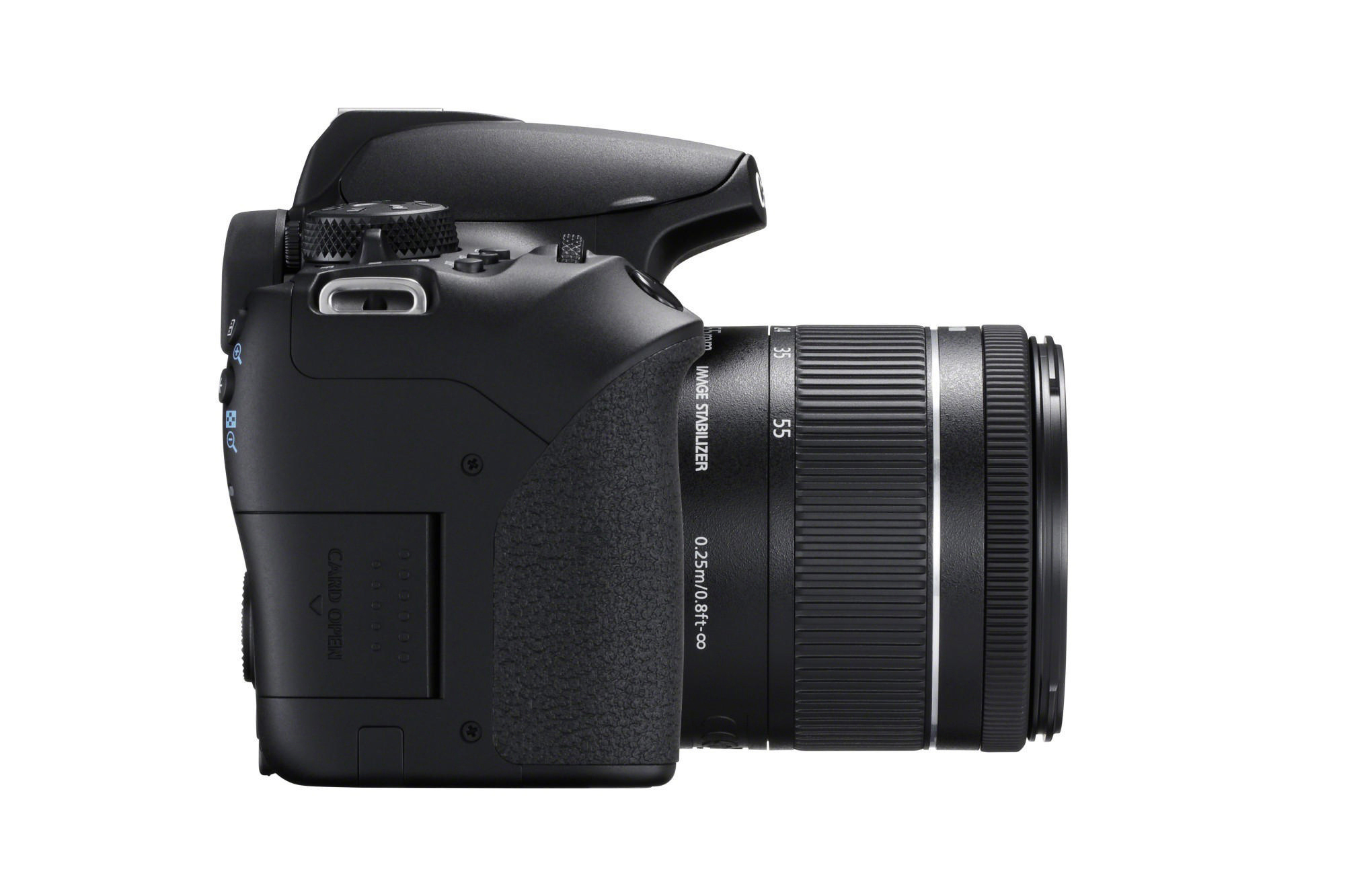 CANON EOS 850D Kit Spiegelreflexkamera, 24,1 Megapixel, 18-55 mm Objektiv (EF-S, IS II, STM), Touchscreen Display, WLAN, Schwarz