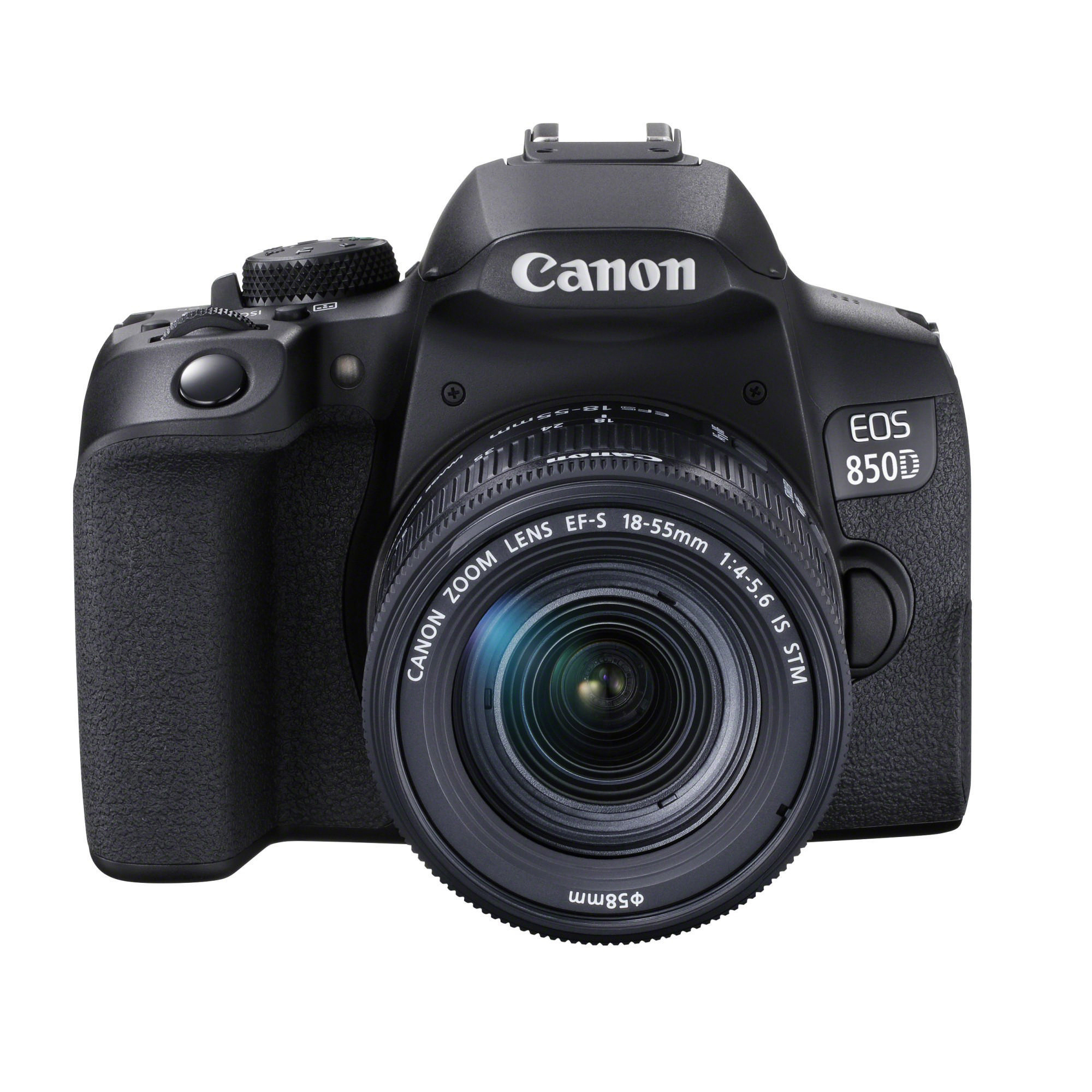 CANON EOS 850D Kit Spiegelreflexkamera, 24,1 Megapixel, 18-55 mm Objektiv (EF-S, IS II, STM), Touchscreen Display, WLAN, Schwarz