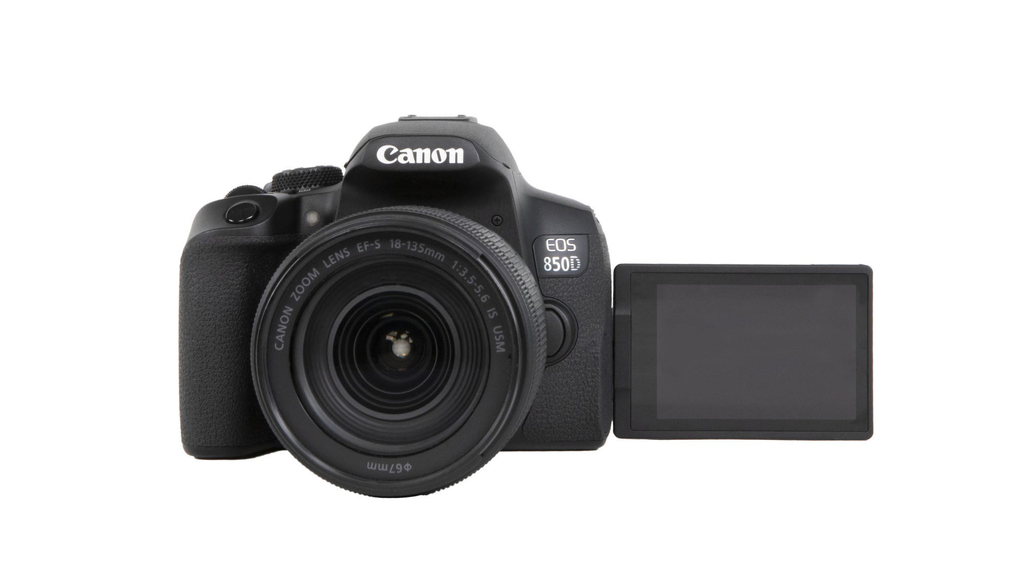CANON EOS 850D Kit Spiegelreflexkamera, 24,1 Megapixel, 18-135 mm Objektiv (EF-S, IS II, USM), Touchscreen Display, WLAN, Schwarz