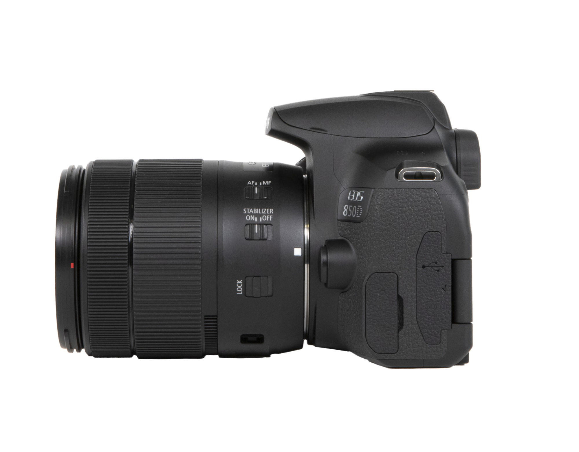 CANON EOS 850D Kit Spiegelreflexkamera, 24,1 Megapixel, 18-135 mm Objektiv (EF-S, IS II, USM), Touchscreen Display, WLAN, Schwarz